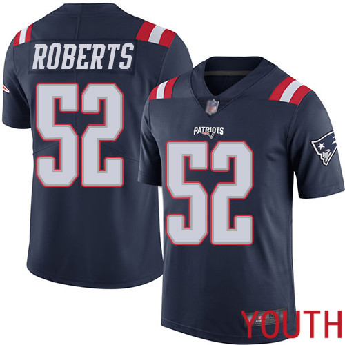 New England Patriots Football #52 Rush Vapor Limited Navy Blue Youth Elandon Roberts NFL Jersey->women nfl jersey->Women Jersey